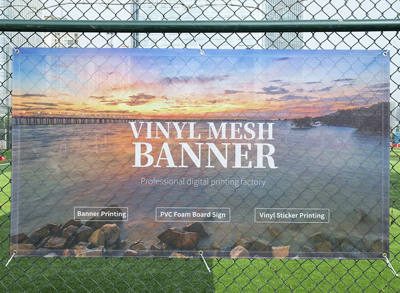 Inkjet Printing PVC Backdrop Vinyl Mesh Fence Wrap Banner