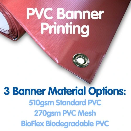 Banner in rete vinilica con stampa frontale personalizzata in PVC Flex UV per pubblicità esterna