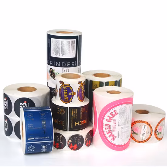 Macchina per etichette per bilancia termica impermeabile per supermercato Stampabile autoadesiva Stampata per etichette per alimenti congelati Adesivi facili per staccare il vinile UV PE PP Resistere alle etichette in rotolo di stampa